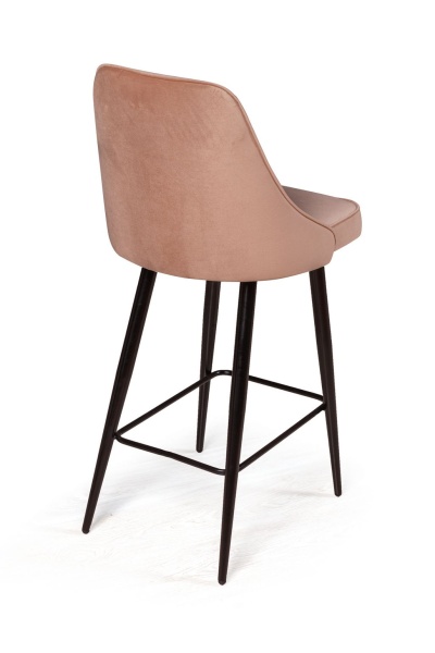 Стул полубарный Berg, бархат бежевый 5/ чёрный конус от интернет-магазина IDODOM.RU