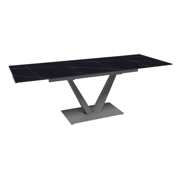 Стол раскладной Malibu (140+40+40), керамика матовая Blackgold от интернет-магазина IDODOM.RU