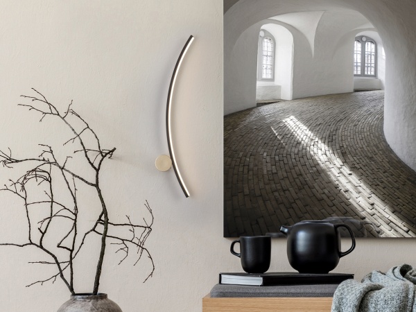 Настенный светильник Smile 1L черно-золотой от интернет-магазина IDODOM.RU