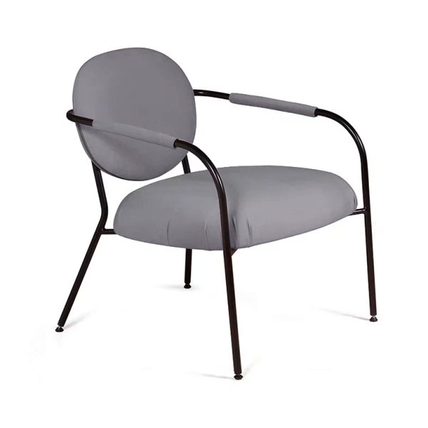 Лаунж кресло EGO, велюр серый от интернет-магазина IDODOM.RU