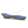 Шезлонг Quaro с подушками Olive green, Navy