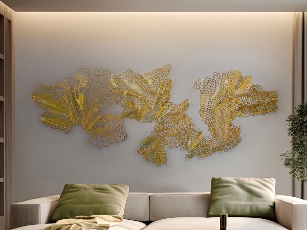 Drako Настенная скульптура золотой/стальной от интернет-магазина IDODOM.RU