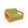 Кресло Quarter lounge с подушками Orange, Green