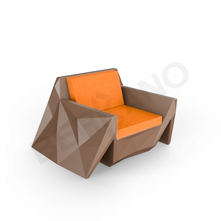 Кресло Quaro с подушками Brown, Orange