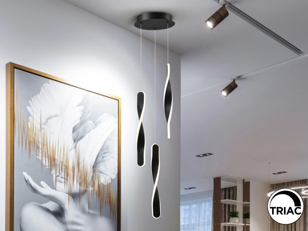 Люстра Twist 3L черная от интернет-магазина IDODOM.RU