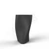 Кашпо Twist 108 графитового цвета