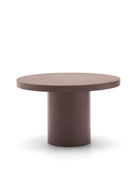 Aiguablava Журнальный столик терракотовый цементный Ø120 см от интернет-магазина IDODOM.RU