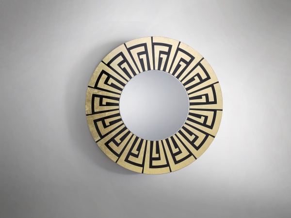 Круглое зеркало Aquiles черный / золотой D90 от интернет-магазина IDODOM.RU