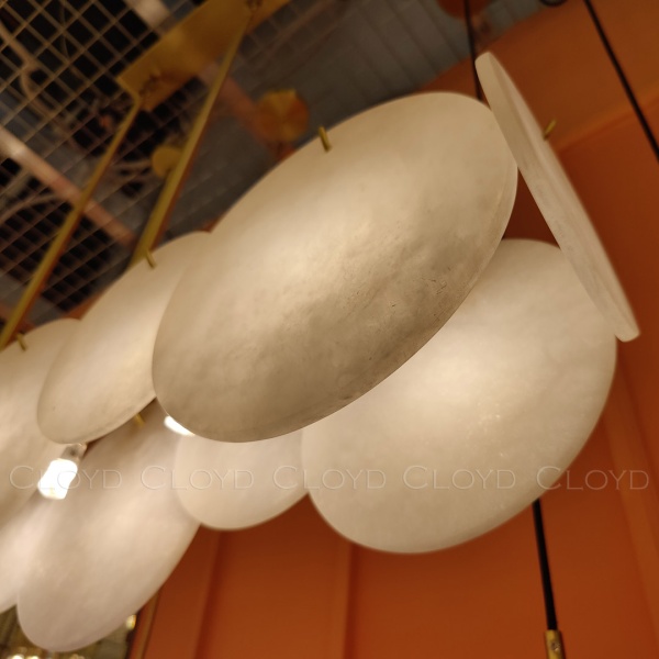 Люстра Cloyd BOSFOR-B C7 / шир. 105 см - алебастр - латунь (арт.11202) от интернет-магазина IDODOM.RU