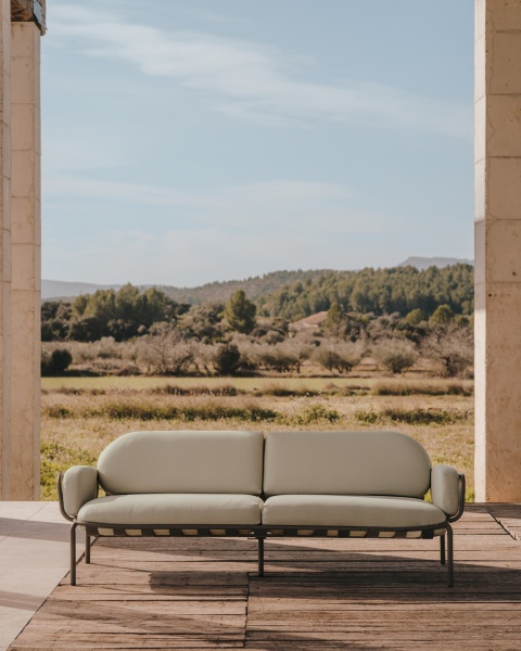 Joncols 3-местный алюминиевый диван серого цвета 225 см от интернет-магазина IDODOM.RU