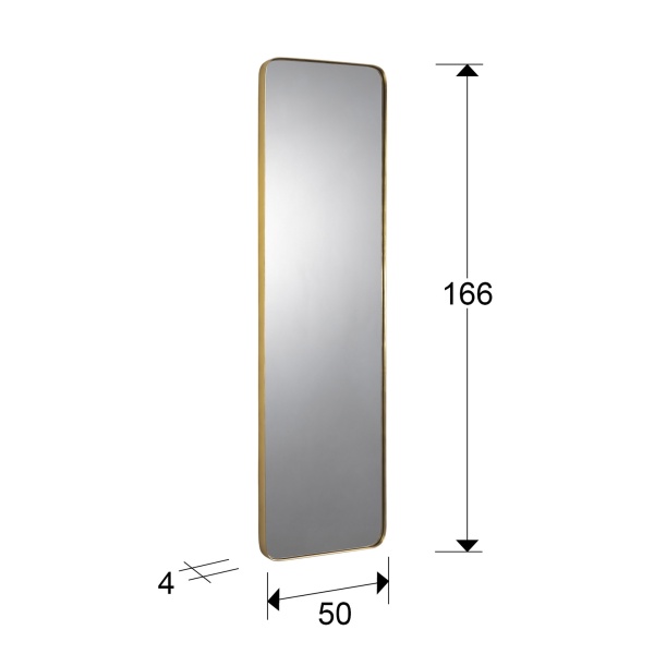 Зеркало прямоугольное Orio 51X165 золото от интернет-магазина IDODOM.RU