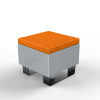Скамейка Brick 60 Concrete Gray, Orange