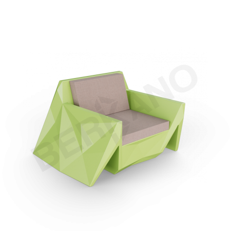 Кресло Quaro с подушками Spring Green, Cappuccino