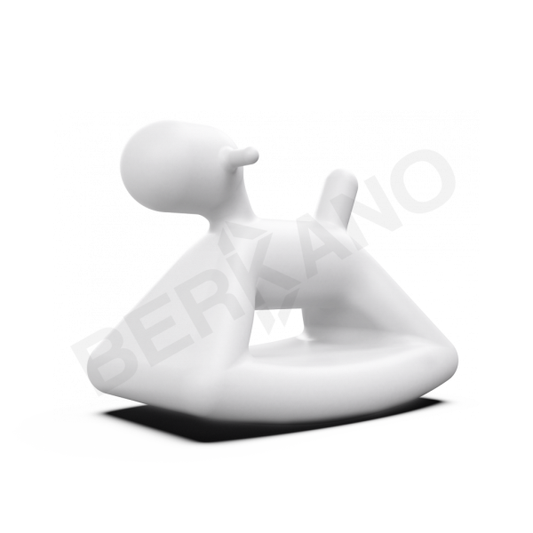 Собака-качалка Skippy 55 белого цвета