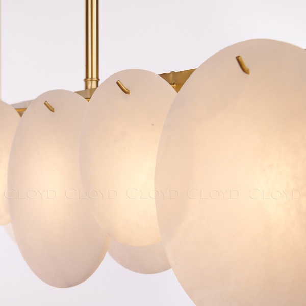 Люстра Cloyd BOSFOR-B C7 / шир. 105 см - алебастр - латунь (арт.11202) от интернет-магазина IDODOM.RU