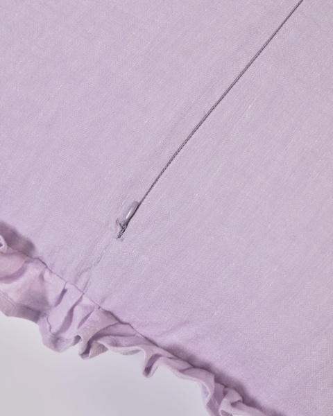 Nacha Чехол для подушки из хлопка и льна сиреневого цвета 45 x 45 см от интернет-магазина IDODOM.RU