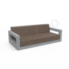 Диван Quarter lounge с подушками серого цвета, аксессуар кофейного цвета
