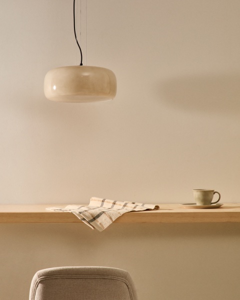 Reig Стеклянный подвесной светильник светло-серый Ø 38 см от интернет-магазина IDODOM.RU