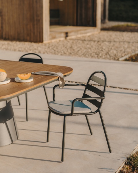 Joncols Алюминиевый стул для улицы серого цвета от интернет-магазина IDODOM.RU