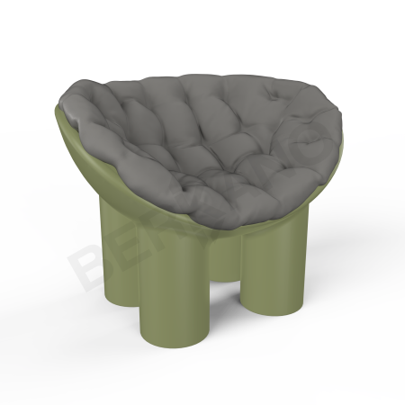 Кресло SLON Olive green, Graphite
