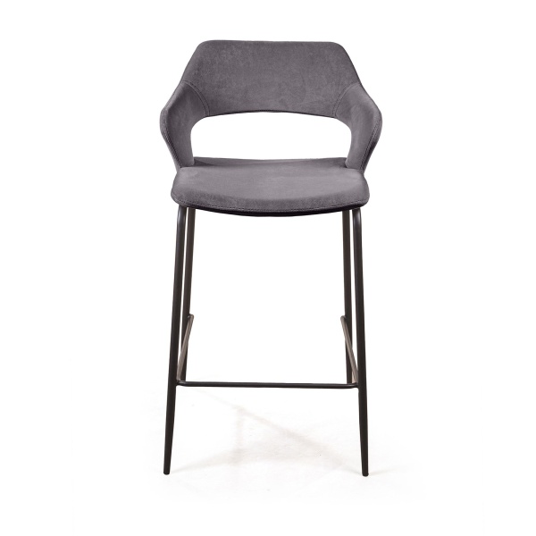 Стул полубарный Woddy, бархат антрацит от интернет-магазина IDODOM.RU