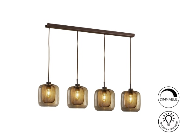 Подвесной светильник Fox 4L шоколадный от интернет-магазина IDODOM.RU