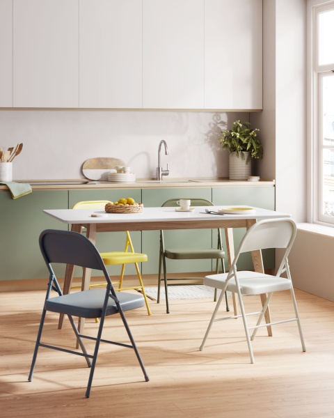 Складное кресло Aidana горчичное металлическое от интернет-магазина IDODOM.RU