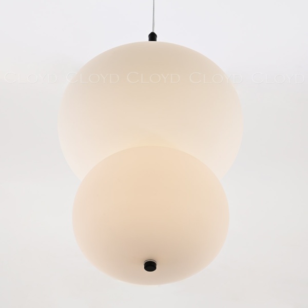 Подвесной светильник Cloyd AVOGADRO-B P2 / Ø33 см - черный - опаловое стекло (арт.11364) от интернет-магазина IDODOM.RU