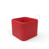 Кашпо Cubo 50 красного цвета