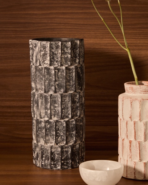 Arisa черная ваза из папье-маше, 31 см от интернет-магазина IDODOM.RU