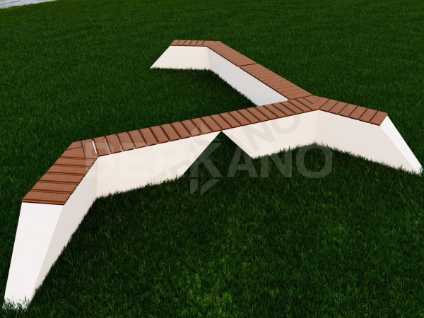 Модульная скамья Tick модуль 1 Snow White от интернет-магазина IDODOM.RU