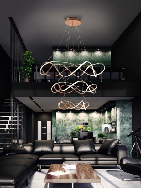 Люстра Molly 3 кольца Ø110 розовое золото DIM от интернет-магазина IDODOM.RU