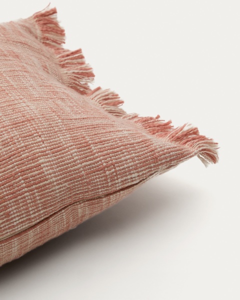 Чехол для подушки Mirea из хлопка терракотового цвета с бахромой 40 x 60 см от интернет-магазина IDODOM.RU
