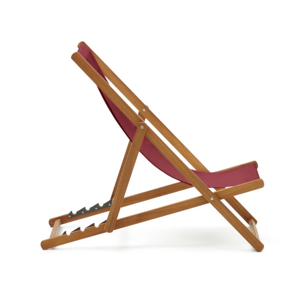 Складной шезлонг Adredna бордового цвета из текстиля и массива акации от интернет-магазина IDODOM.RU