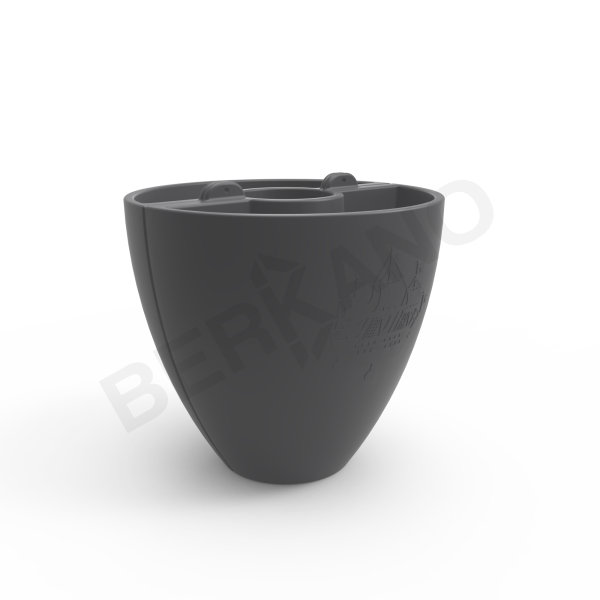 Подвесная цветочная конструкция из двух получаш с креплениями Пулковская Graphite