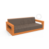 Диван Quarter lounge с подушками оранжевого цвета, аксессуар кофейного цвета