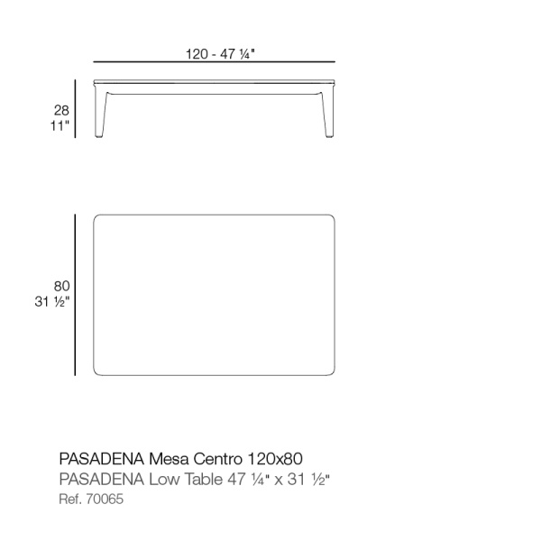 Уличный столик Pasadena 120x80x28 от интернет-магазина IDODOM.RU