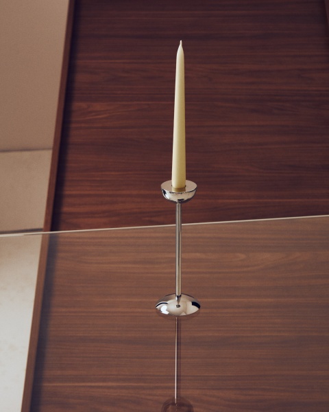 Подсвечник Nirela из нержавеющей стали 22 см от интернет-магазина IDODOM.RU