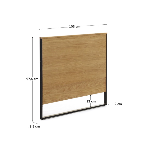 Taiana Изголовье из шпона дуба со стальными ножками 90 см от интернет-магазина IDODOM.RU