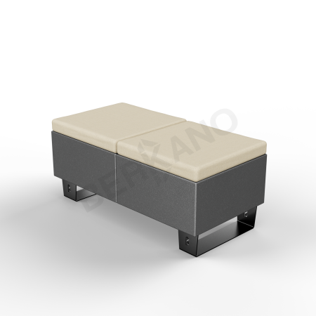 Скамейка Brick 120 Coal Black, Bone Brown