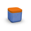 Пуф Grace синего цвета, аксессуар оранжевого цвета