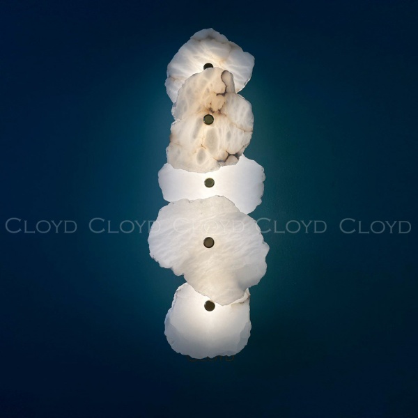 Бра Cloyd KNOSS-A W1 / выс. 51 см - алебастр - латунь (арт.20270) от интернет-магазина IDODOM.RU