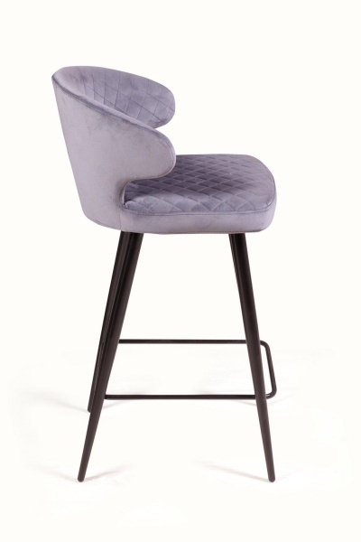 Стул полубарный Richard ромб, бархат серый 27 от интернет-магазина IDODOM.RU