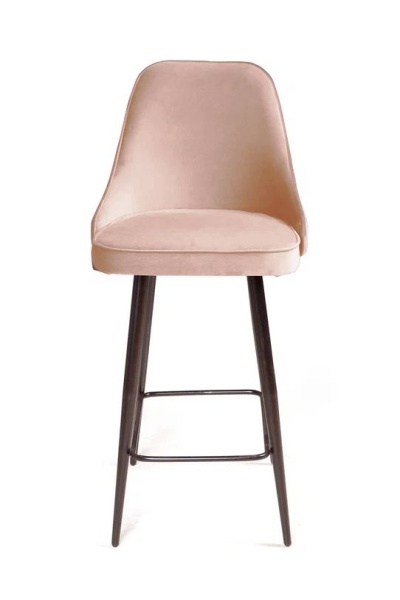 Стул полубарный Oliver, бархат бежевый 5/ чёрный конус от интернет-магазина IDODOM.RU