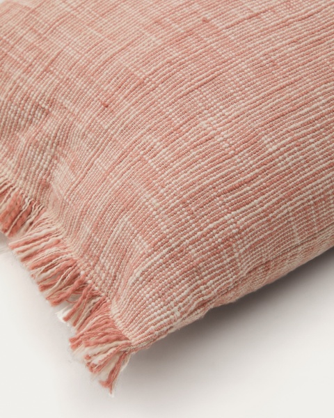 Чехол для подушки Mirea из хлопка терракотового цвета с бахромой 40 x 60 см от интернет-магазина IDODOM.RU