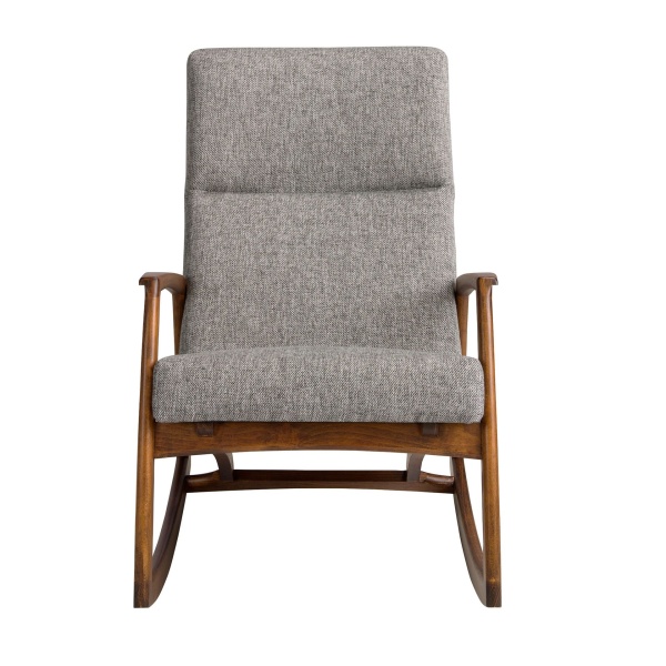 Кресло-качалка 5106/WD972 из серой ткани от интернет-магазина IDODOM.RU