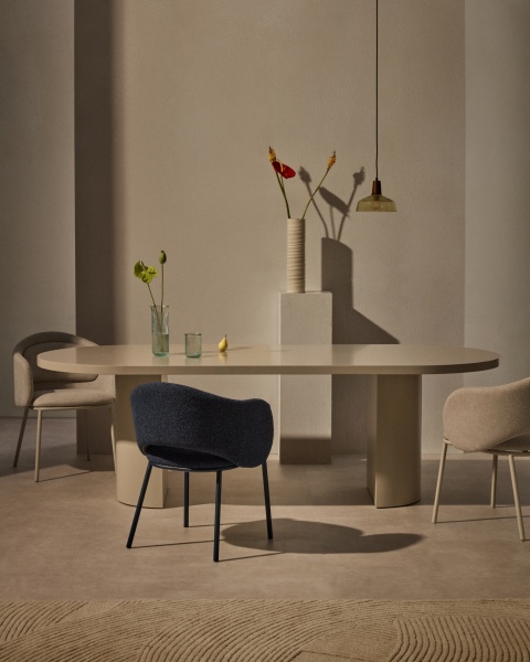 Стол Nealy из лакированного МДФ в отделке экрю, 240 x 100 см от интернет-магазина IDODOM.RU