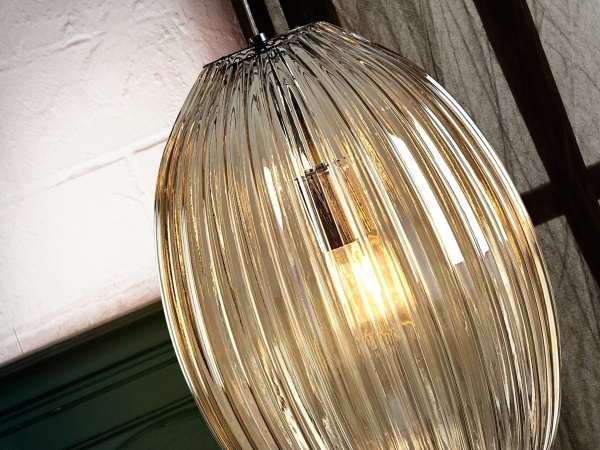 Подвесной светильник Ovila янтарный 1L 30 см от интернет-магазина IDODOM.RU