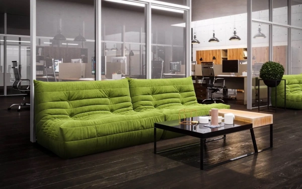 Диван ДеФранс™️ прямой 2-х местный - Эконом микровелюр