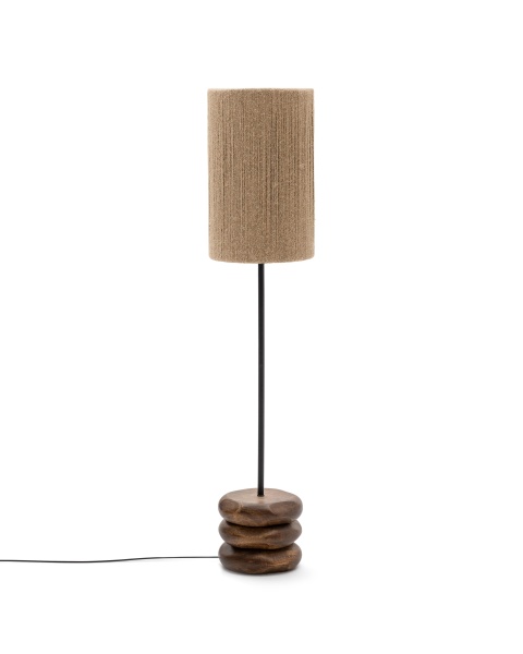 Торшер Kor из джута и акации в темной отделке от интернет-магазина IDODOM.RU